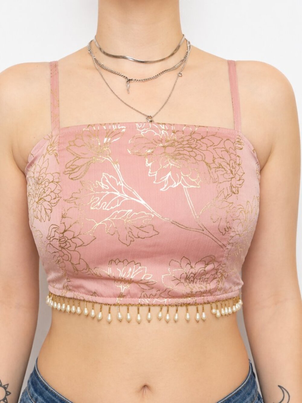 Indian Beaded Crop Top